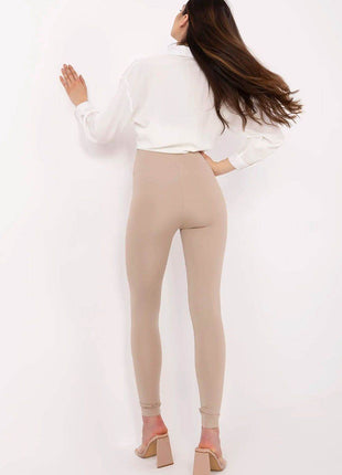 High-Waist Leggings with Chain Detail - MimiStylez