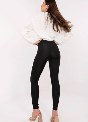 High-Waist Leggings with Chain Detail - MimiStylez