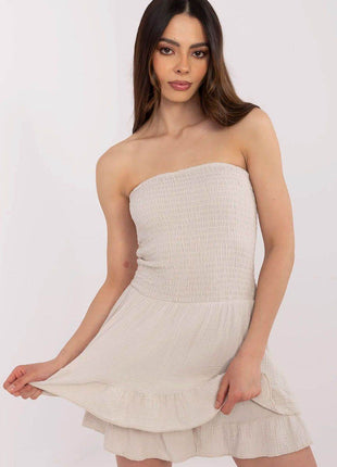 Women’s Casual Sleeveless Cotton Jumpsuit with Ruching & Ruffle Detail - MimiStylez