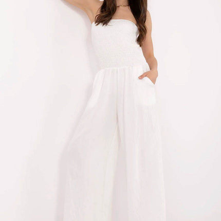 Women’s Stylish Viscose Jumpsuit with Spanish Neckline and Wide Legs - MimiStylez
