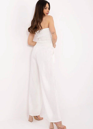 Women’s Stylish Viscose Jumpsuit with Spanish Neckline and Wide Legs - MimiStylez