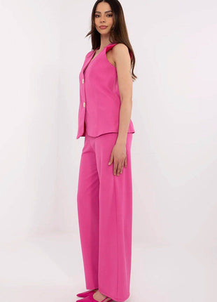 Elegant Women's Vest and Wide-Leg Pants Set - MimiStylez