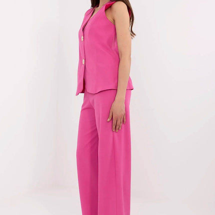 Elegant Women's Vest and Wide-Leg Pants Set - MimiStylez