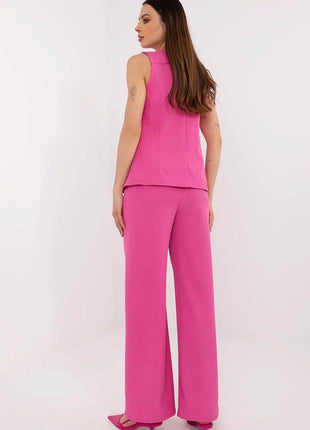 Elegant Women's Vest and Wide-Leg Pants Set - MimiStylez