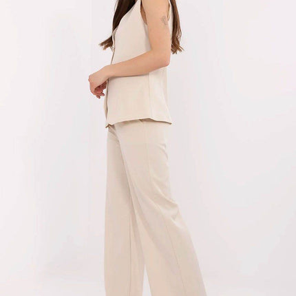 Elegant Women's Vest and Wide-Leg Pants Set - MimiStylez