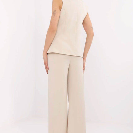 Elegant Women's Vest and Wide-Leg Pants Set - MimiStylez