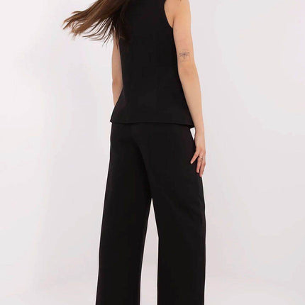 Elegant Women's Vest and Wide-Leg Pants Set - MimiStylez