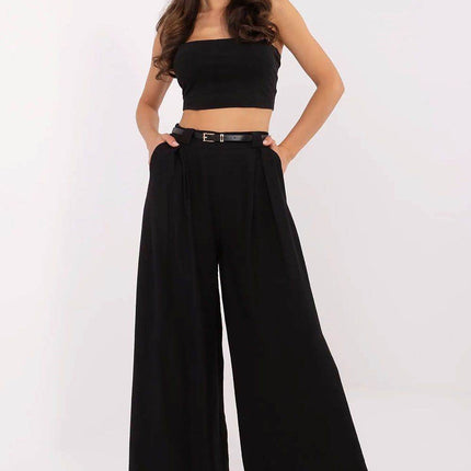 Lightweight Wide-Leg Palazzo Pants with Elastic Waist - MimiStylez