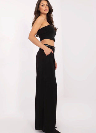 Lightweight Wide-Leg Palazzo Pants with Elastic Waist - MimiStylez
