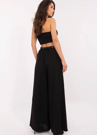 Lightweight Wide-Leg Palazzo Pants with Elastic Waist - MimiStylez