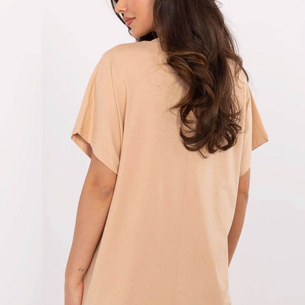 Cotton-Blend Casual Blouse with Printed Design - MimiStylez