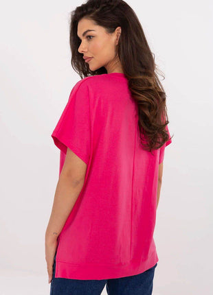 Cotton-Blend Casual Blouse with Printed Design - MimiStylez