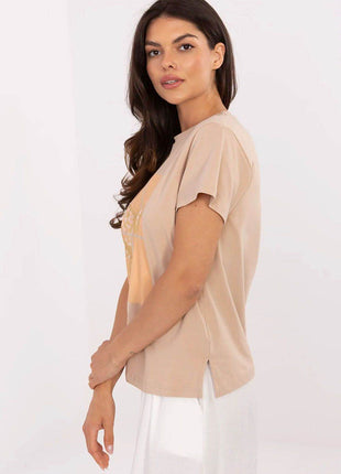 Everyday Stylish Cotton T-Shirt for Women Featuring Sparkling Butterfly Sequins - MimiStylez