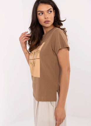 Everyday Stylish Cotton T-Shirt for Women Featuring Sparkling Butterfly Sequins - MimiStylez