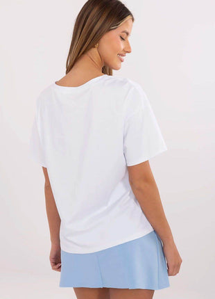 Women's Cotton T-Shirt with Original Print - MimiStylez