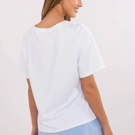 Women's Cotton T-Shirt with Original Print - MimiStylez