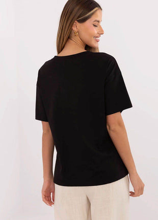 Women's Cotton T-Shirt with Original Print - MimiStylez