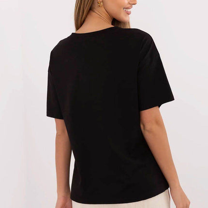 Women's Cotton T-Shirt with Original Print - MimiStylez