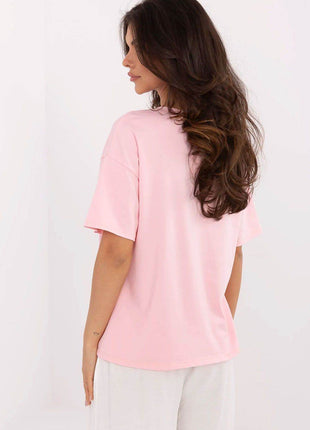 Women's Cotton T-Shirt with Original Print - MimiStylez