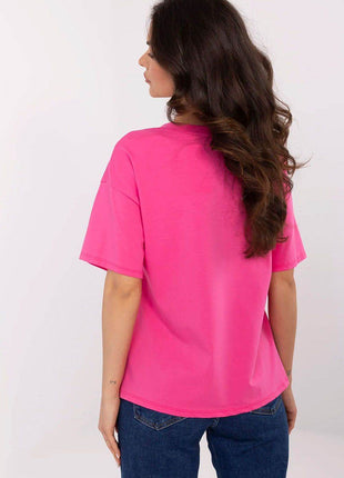 Women's Cotton T-Shirt with Original Print - MimiStylez