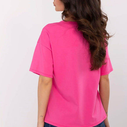 Women's Cotton T-Shirt with Original Print - MimiStylez