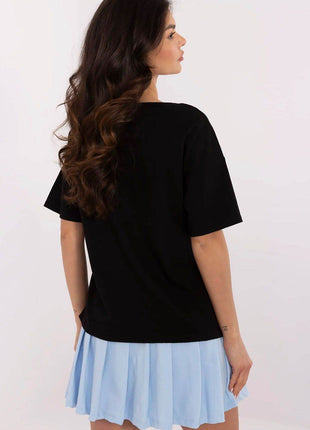 Women's Cotton T-Shirt with Original Print - MimiStylez