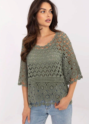 Boho Two-Piece Set with Airy Cotton Blouse and Fitted Viscose Camisole - MimiStylez