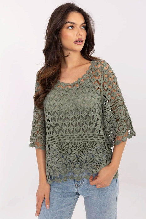 Boho Two-Piece Set with Airy Cotton Blouse and Fitted Viscose Camisole - MimiStylez