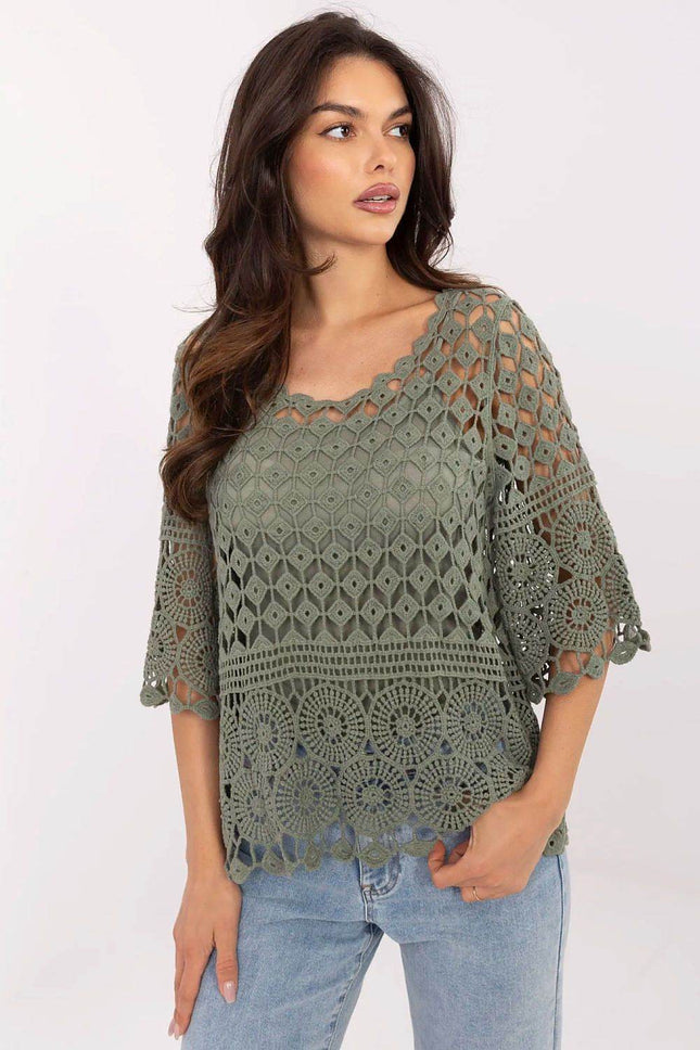 Boho Two-Piece Set with Airy Cotton Blouse and Fitted Viscose Camisole - MimiStylez