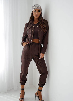 3-Piece Tracksuit Set – T-Shirt, Hoodie & Pants in 100% Cotton - MimiStylez