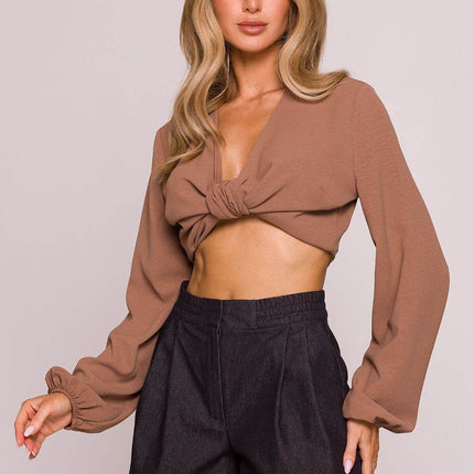 High-Waisted Cotton Shorts with Front Pleats and Side Pockets - MimiStylez