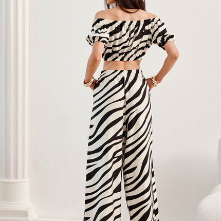 Cropped Spanish Neckline Blouse with Puff Sleeves – Light & Breathable - MimiStylez
