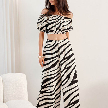 Cropped Spanish Neckline Blouse with Puff Sleeves – Light & Breathable - MimiStylez