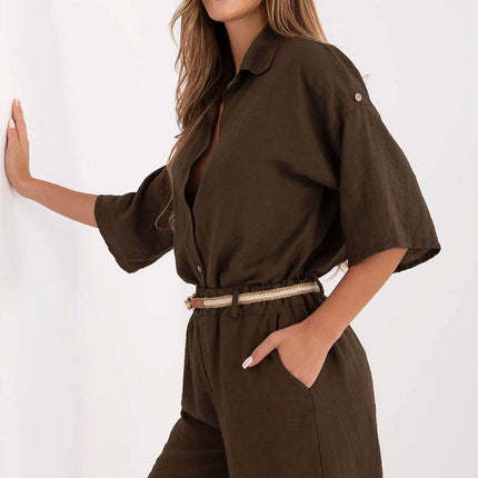 Women’s Boho High-Waisted Wide-Leg Shorts – Viscose & Linen Blend - MimiStylez