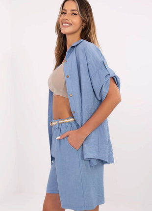 Women’s Boho High-Waisted Wide-Leg Shorts – Viscose & Linen Blend - MimiStylez