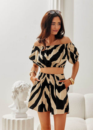 Cropped Spanish Neckline Blouse with Puff Sleeves – Light & Breathable - MimiStylez