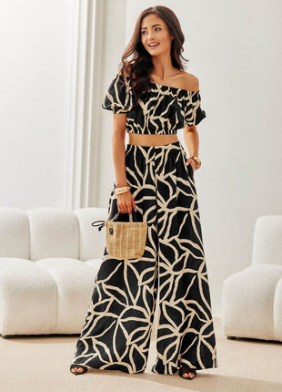 Cropped Spanish Neckline Blouse with Puff Sleeves – Light & Breathable - MimiStylez