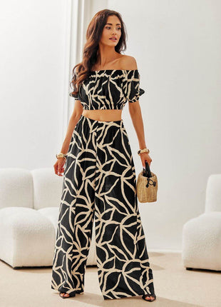 Cropped Spanish Neckline Blouse with Puff Sleeves – Light & Breathable - MimiStylez