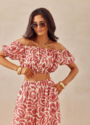 Cropped Spanish Neckline Blouse with Puff Sleeves – Light & Breathable - MimiStylez