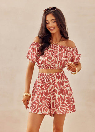 Cropped Spanish Neckline Blouse with Puff Sleeves – Light & Breathable - MimiStylez