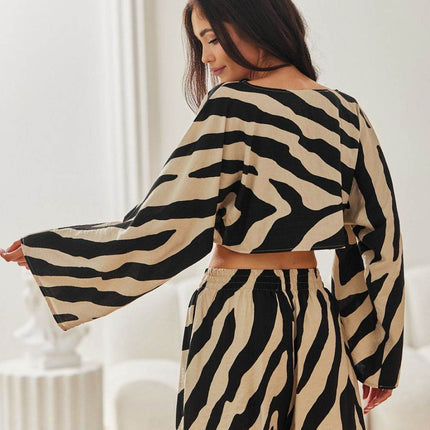 Loose Summer Blouse with Wide Sleeves – Breathable Viscose-Linen Blend - MimiStylez