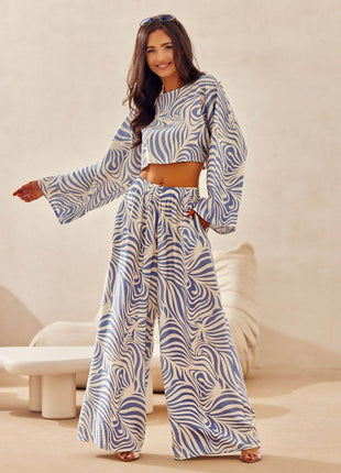 Loose Summer Blouse with Wide Sleeves – Breathable Viscose-Linen Blend - MimiStylez