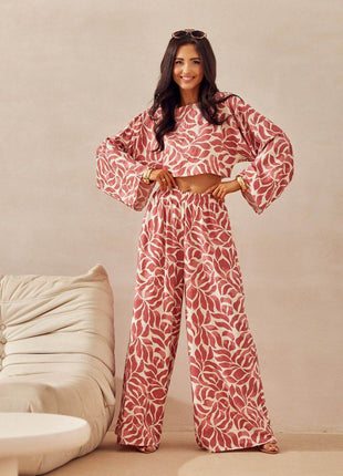 Loose Summer Blouse with Wide Sleeves – Breathable Viscose-Linen Blend - MimiStylez