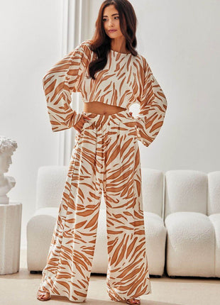 Loose Summer Blouse with Wide Sleeves – Breathable Viscose-Linen Blend - MimiStylez