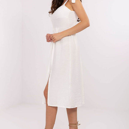 Flared Summer Dress with Tie Straps and Sweetheart Neckline - MimiStylez