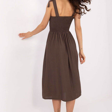 Flared Summer Dress with Tie Straps and Sweetheart Neckline - MimiStylez
