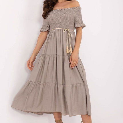 Off-Shoulder Flared Midi Summer Dress - MimiStylez