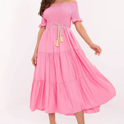 Off-Shoulder Flared Midi Summer Dress - MimiStylez