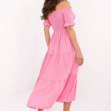 Off-Shoulder Flared Midi Summer Dress - MimiStylez