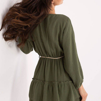 Boho Muslin Mini Dress with Puffy Sleeves - MimiStylez